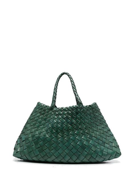 Green Santa Croce interwoven hand bag - DRAGON DIFFUSION women